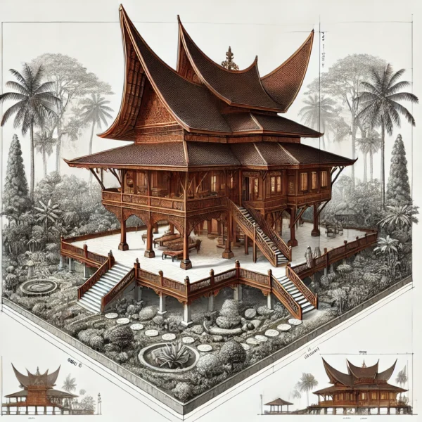 Desain Rumah Adat Sumatera Barat - Image 2